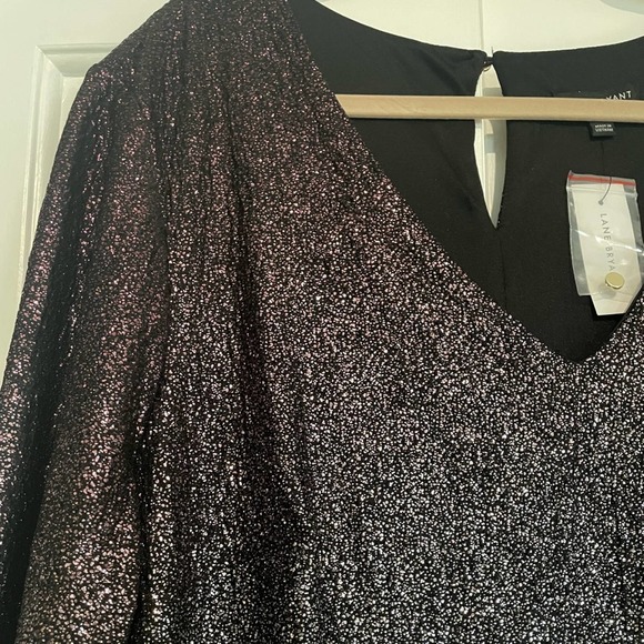 Silver Sparkle Party Dress Plus Size V Neck 3/4 Sleeve Evening‎ Cocktail - Picture 4 of 10
